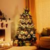Christmas Lights, 10 Tree Lights 120 LED Christmas Decorations Indoor, Battery Operated Christmas Window Lights 9.84 ft Waterproof String Light (Warm
