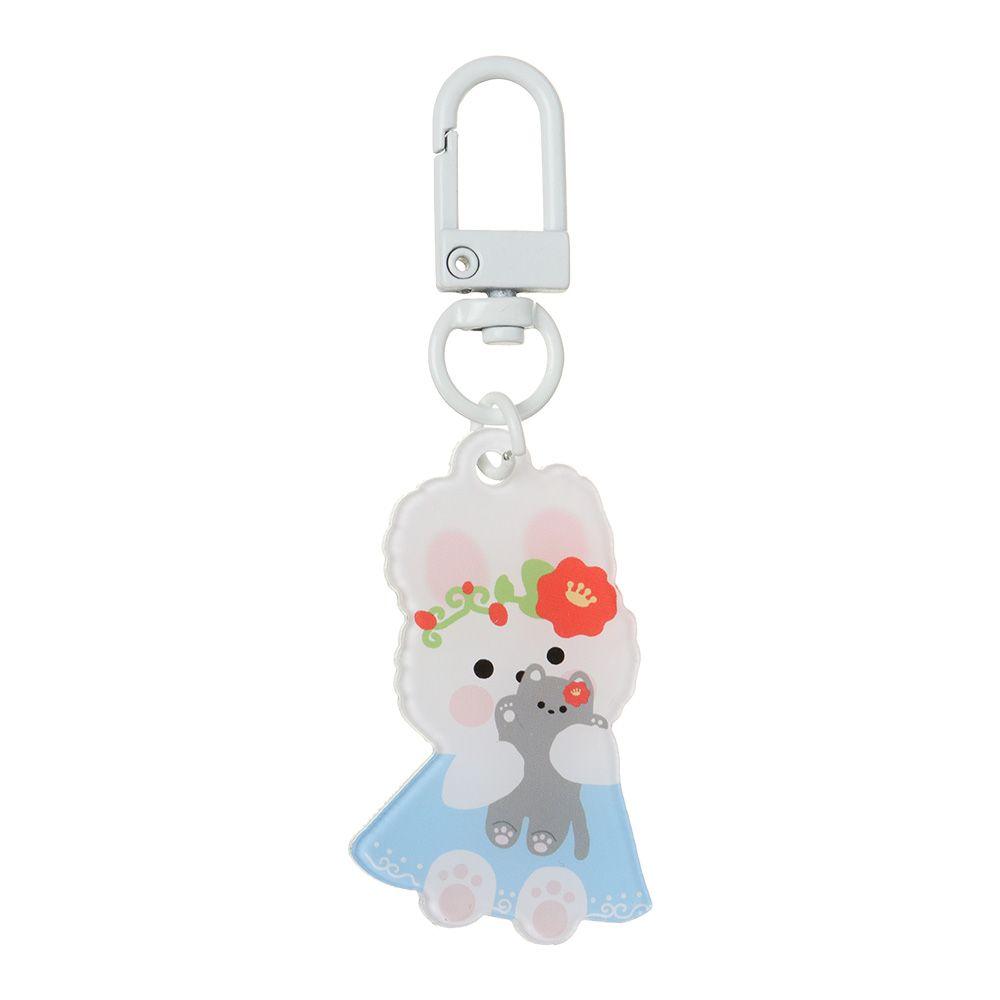 Fashion Jewelry Acrylic Phone Chain Bag Pendant Rabbit Cat Bear Keyring Keychains