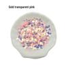 Perforated 10MM Gold Sequins 3D Transparent Five-Petal Flower for Eye Makeup, Bridal Wear, DIY Clothing Accessories.