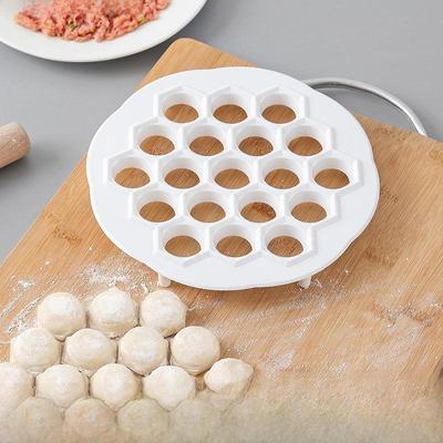 Creative 19-Hole Dumpling Maker: Easy-to-Use Household Dumpling Mold and Pinching Tool.