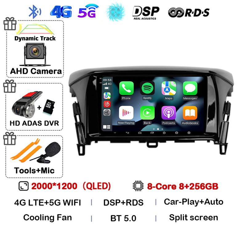 Android 14 Carplay Auto For Mitsubishi Eclipse Cross 2017 2018 2019-2022 Car Radio Stereo Multimedia Video Player Navigation GPS