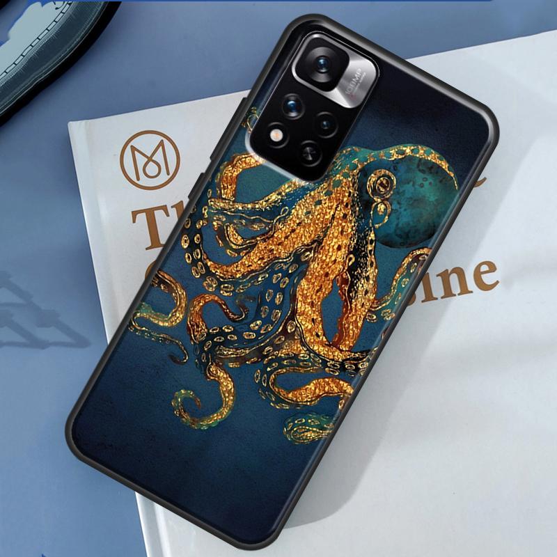 Marine Life Ocean Octopus Case For Xiaomi Redmi Note 14 13 11 9 10 12 Pro 9S 10S 11S 12S Redmi 10C 12C 13C 14C Cover