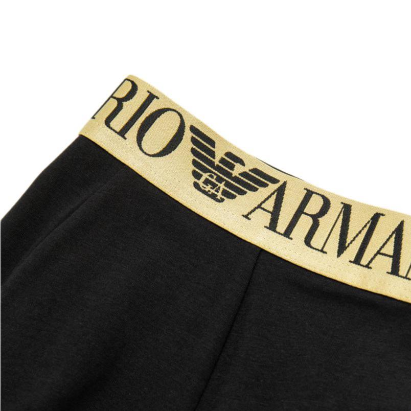 Emporio Armani FW24 Prodyšné boxerky se středním pasem Pánské spodní prádlo Černá 111389-4F595-00020