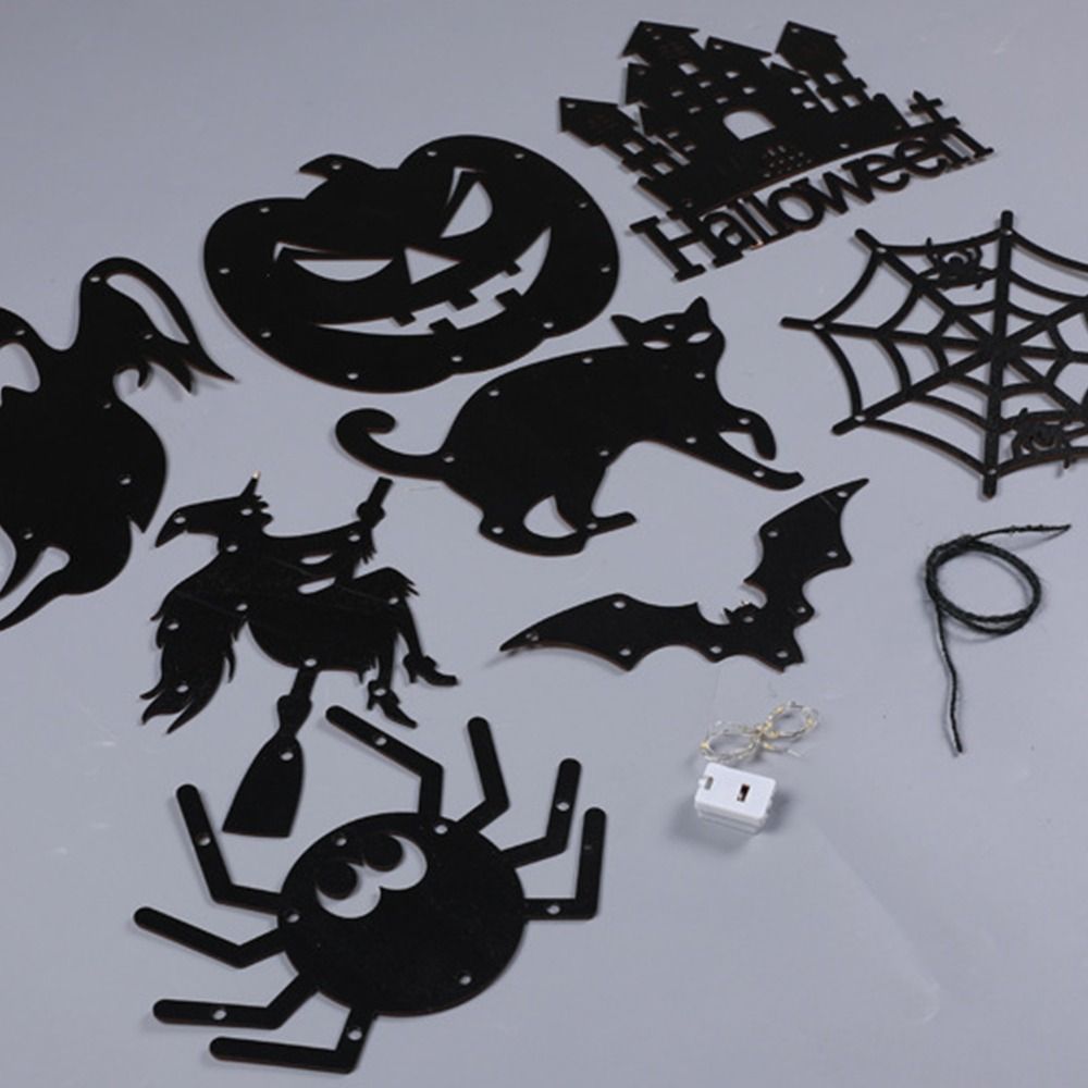 Spider Halloween Hang Tag Light Witch Halloween Front Door Light Spooky Prop