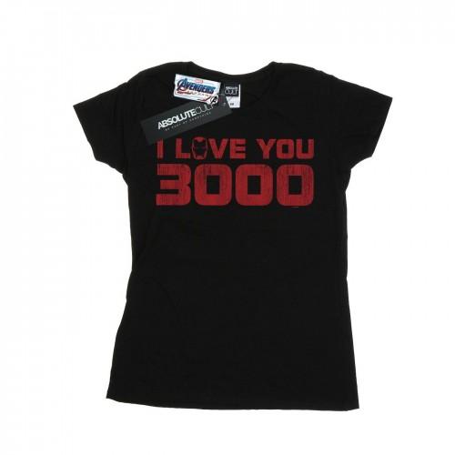 Marvel Womens/Ladies Avengers Endgame I Love You 3000 Distressed Cotton T-Shirt