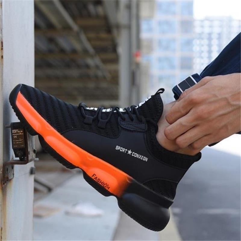 Men Safety Shoes Women Work Shoes Men's Anti-smashing Anti-piercing Safety Shoes Steel Toe Protective Shoes