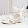 2020 sommer Neue Alle-um Sommer frauen Schuhe Ein Wort Schnalle Einfache Hang Ferse Sandalen Transparent LFD