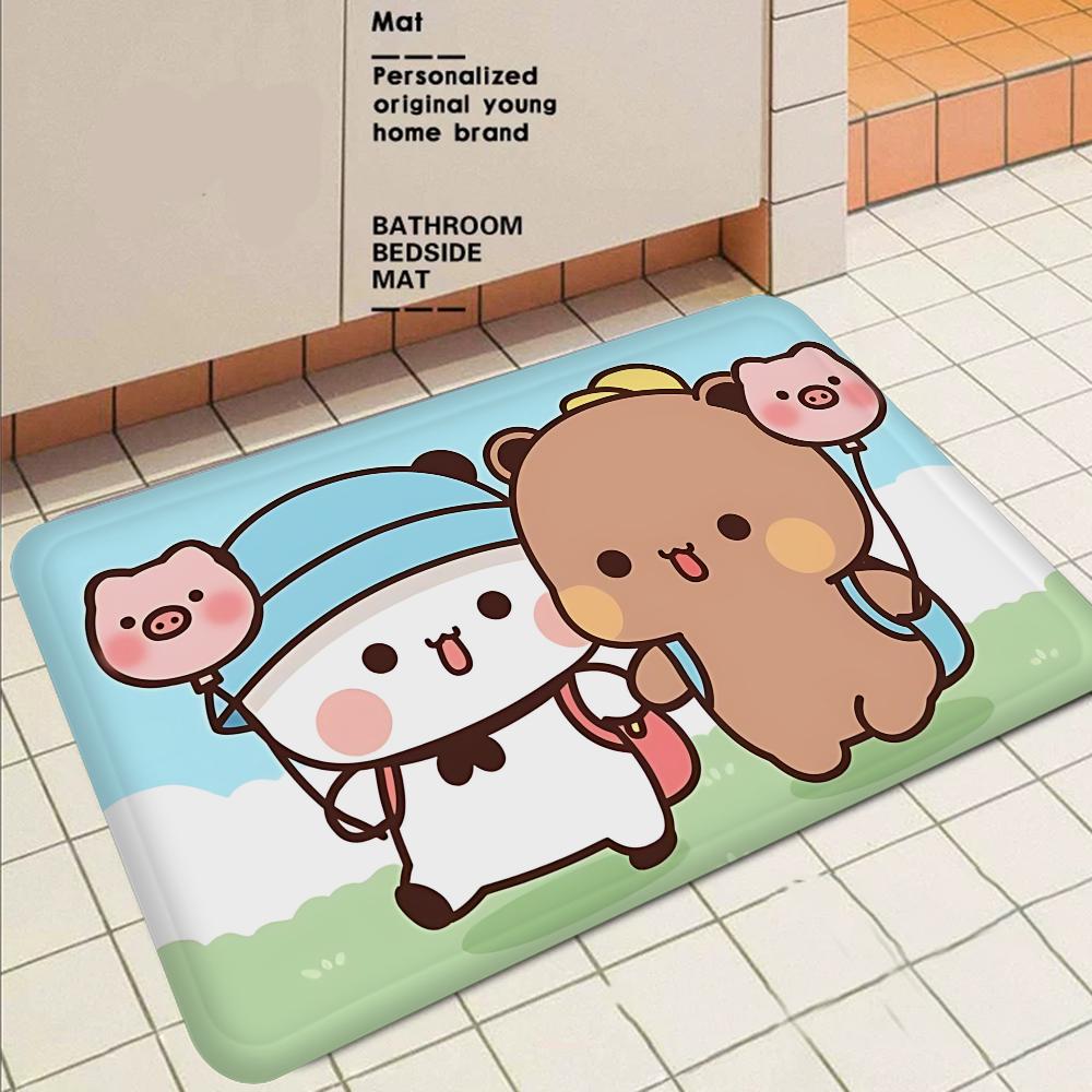 Bubu And Dudu Cute Cartoon Kitchen Mat Washable Non-Slip Living Room Sofa Chairs Area Mat Kitchen Toilet Rug