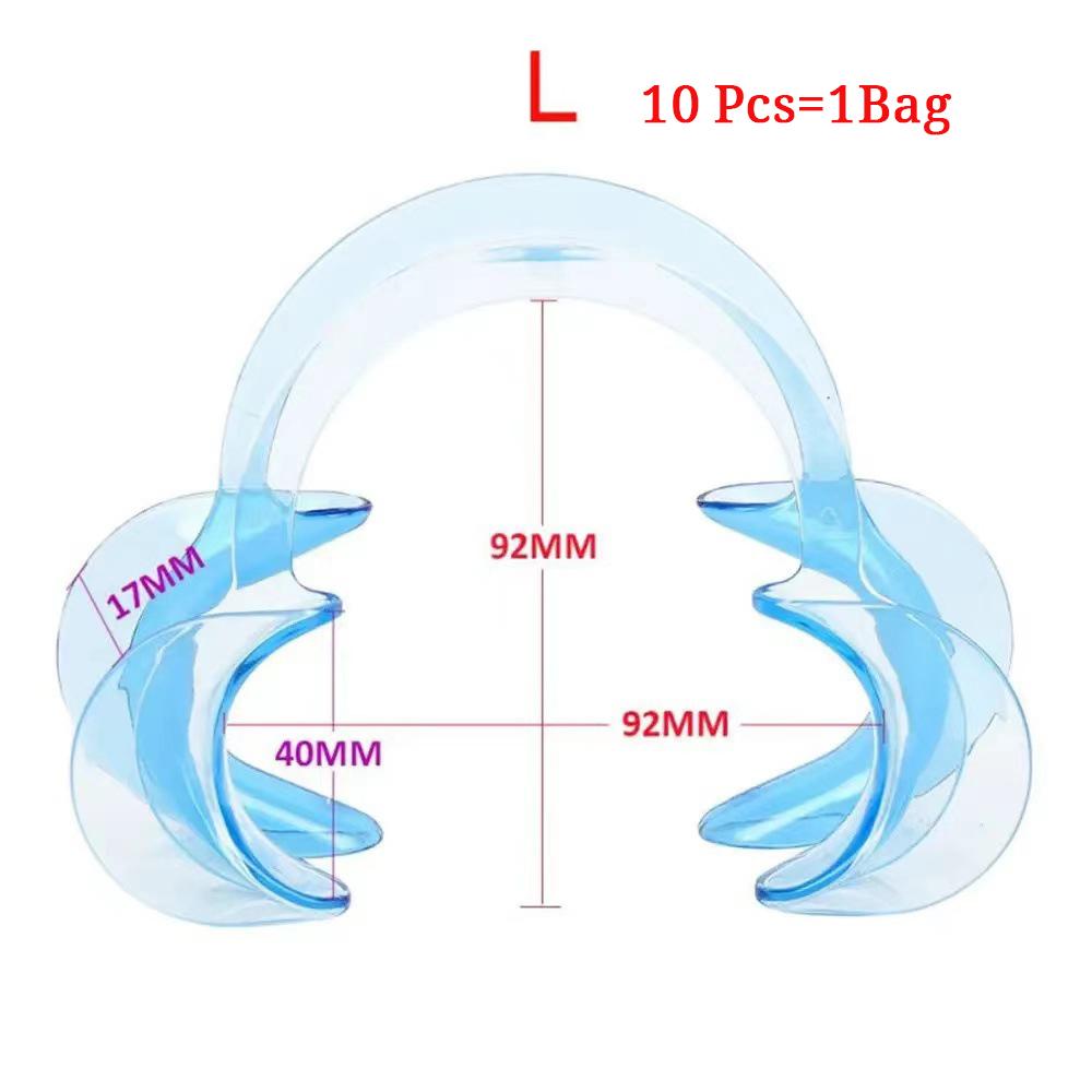 10 ks Zubní otvírač úst C tvar Autoklávovatelný Odolný Dezinfekce Jednorázový Intraorální Otvírač tváří a rtů Zubní nástroj
