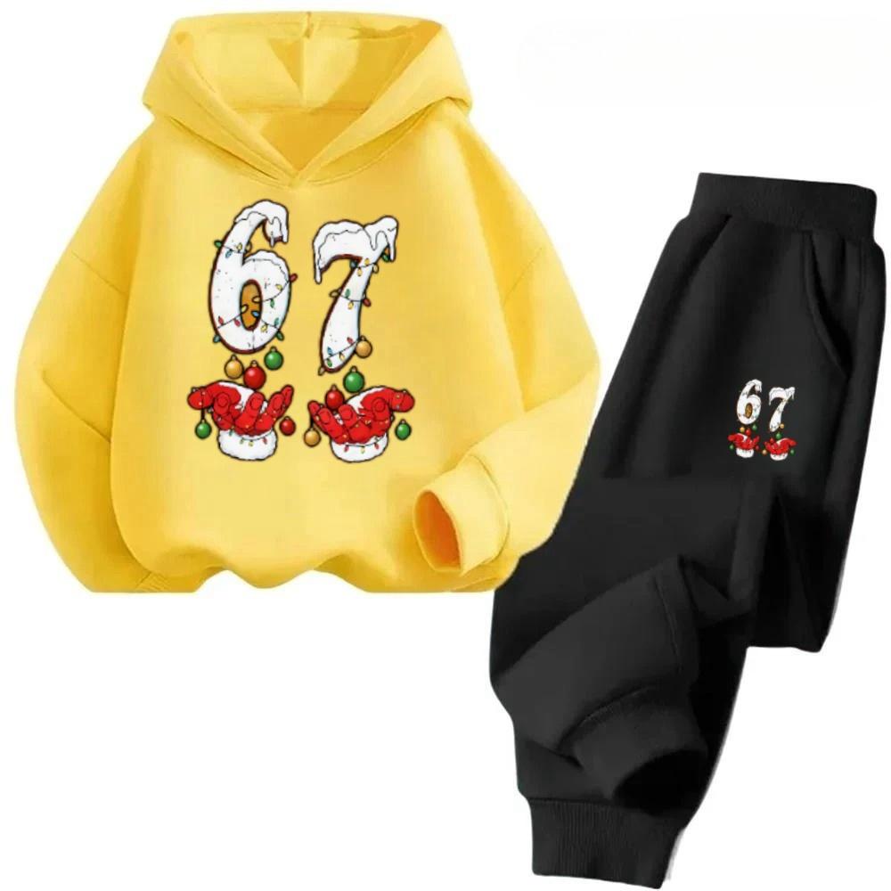67 Hautfreundlicher Kinderanzug Hypoallergen 2-teilig Spielkleidung 2026 Kinder Bequemes Sweatshirt-Set
