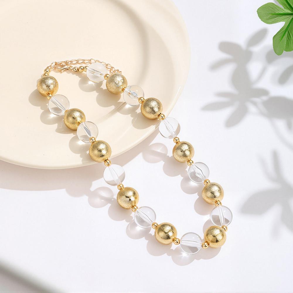 Medieval Western Return Style Two-Color Necklace Bracelet Niche Design Fashion Sense Light Luxury High-End Temperament Jewelry