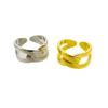 Korean Style Women's Intertwined Open Ring - Fashionable Wide Band Versatile Design