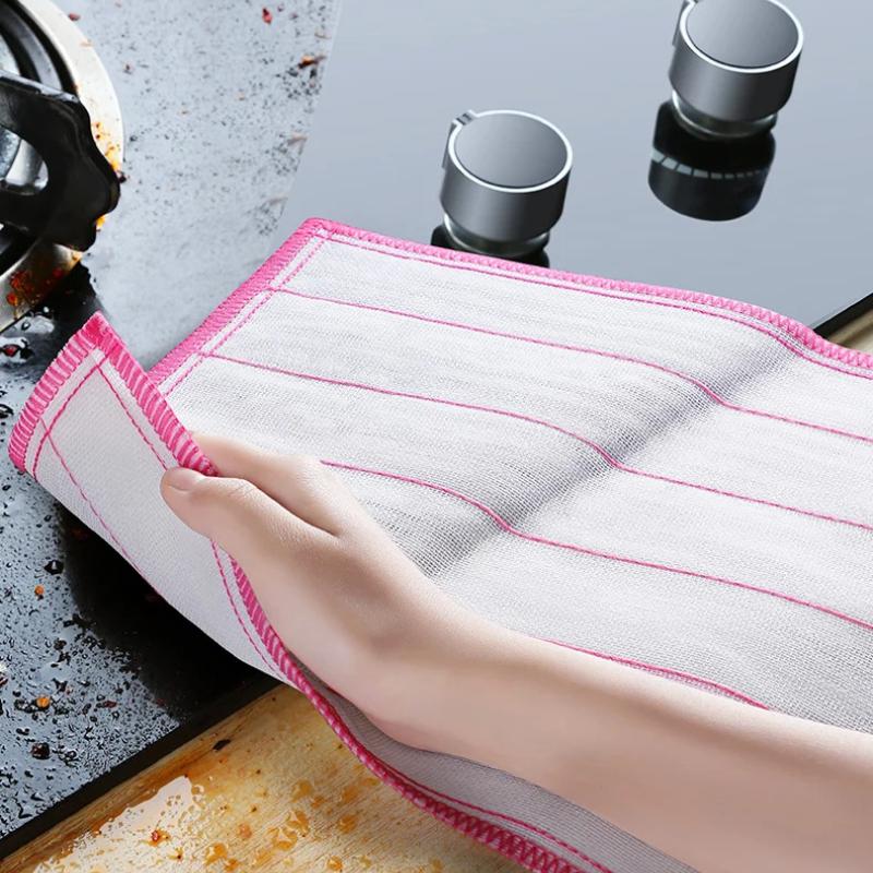 Dishcloth Thickened Dishcloth Kitchen Cleaning Rag Dish Towel
