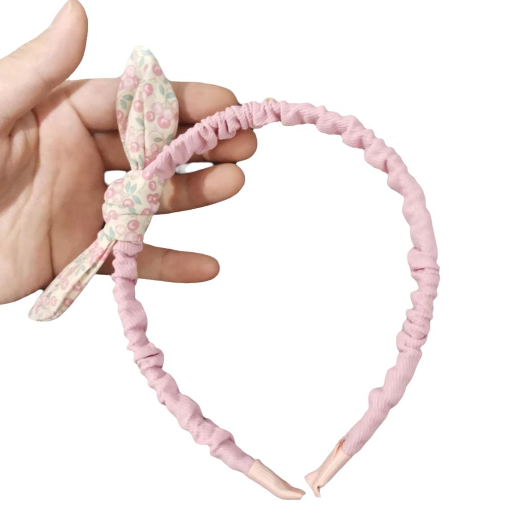 Retro Rabbit Ears Girls Kids Flowers Printed Hairband Hair Hoops Hair Accessories Bowknot Headband