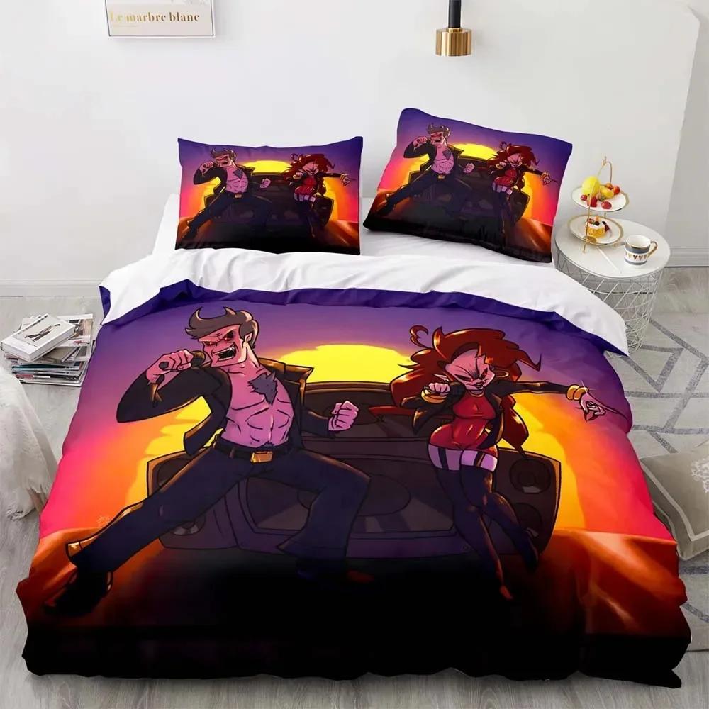 3D Print Anime Friday Night Funkin Kawaii Bedding Set Printed Duvet Cover Pillowcase Single Double Queen Super King Size Sets