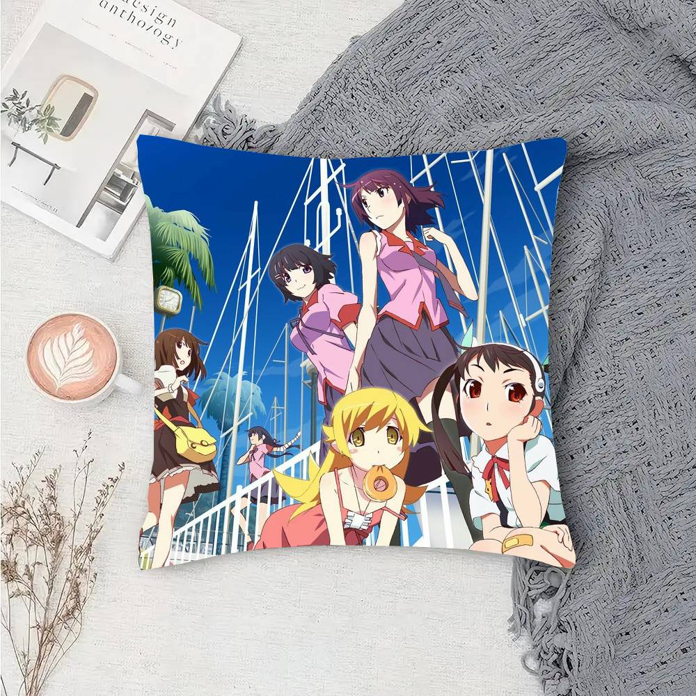 Anime M-Monogatari Series Pillow Case Sofa Cushion Cover Room Home Decoration