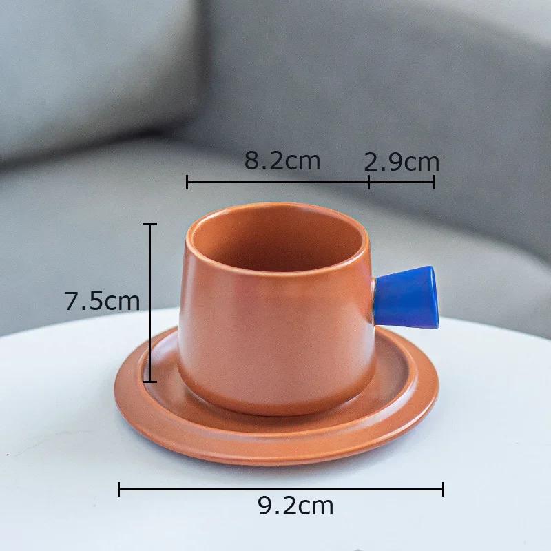 

Minimalism Modern Design Ceramic Cup&saucer Dining Table Coffee Cup Milk Tea Mugs Afternoon Tea Teacup Fruit Juice Container 320ml
