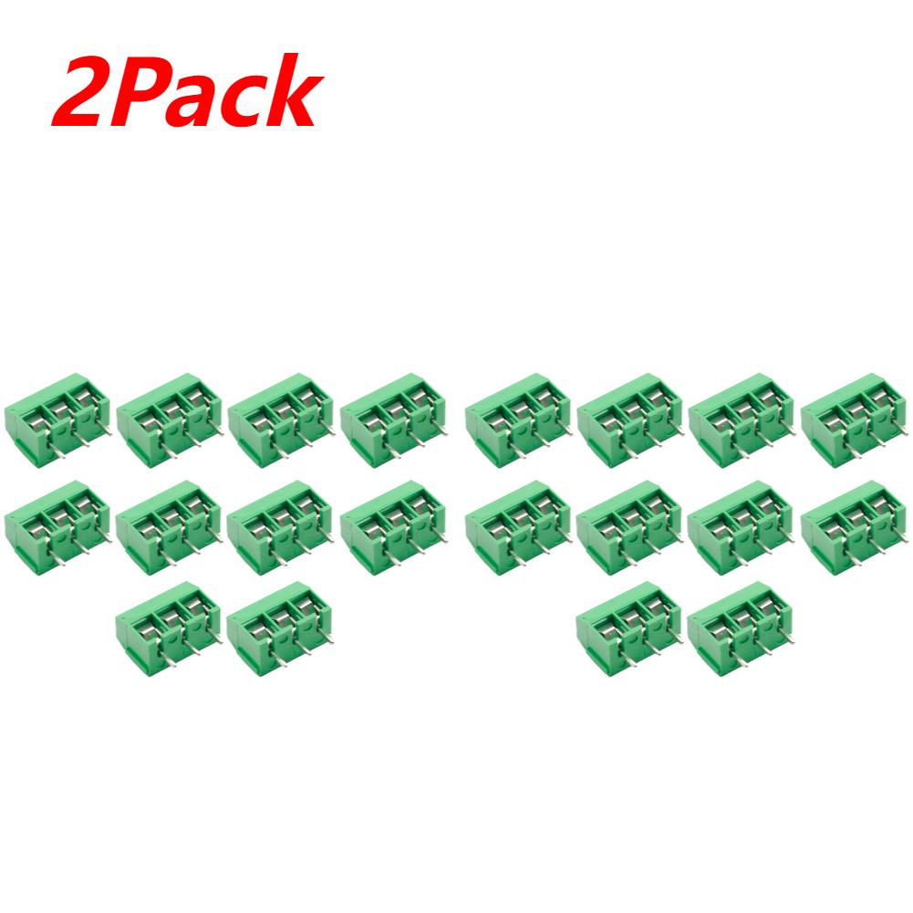 10-100PCS KF301 2P/3P PCB Terminal Block Connector Blue Green PCB Screw Terminal Block Connector Assortment Kit for Arduino