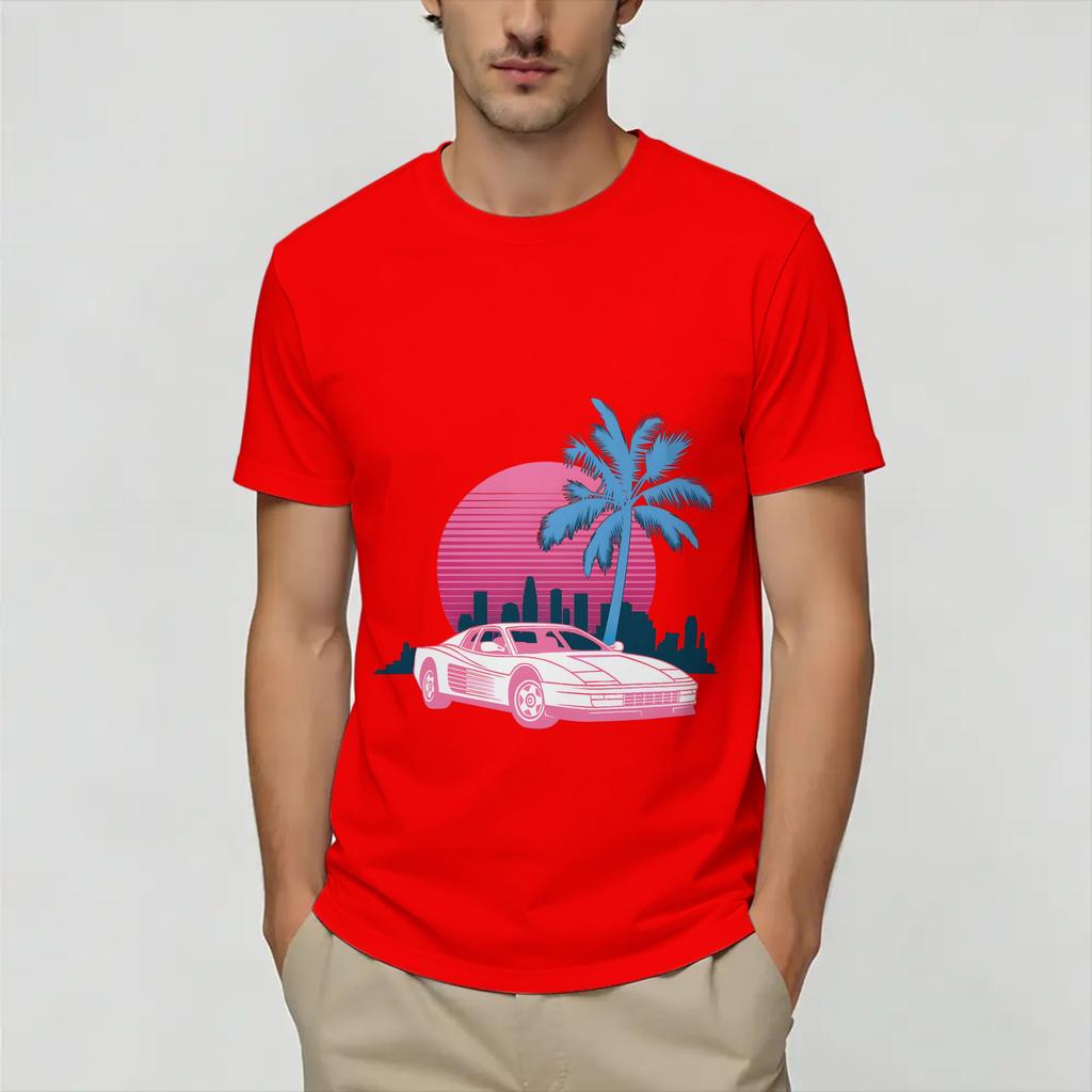 Vintage Miami Vices TShirt Unisex Novelty Cotton Tee Shirt Round Neck Short Sleeve T Shirts Plus Size Clothes