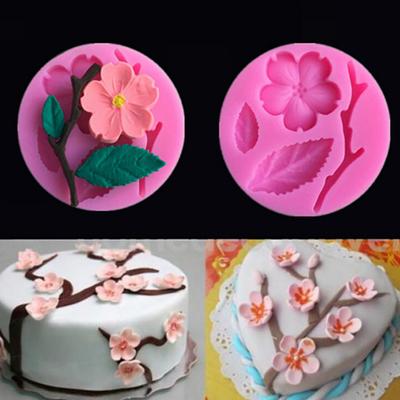 Silikon-Pflaumen-Fondant-Kuchenblüten-Form, DIY-Form, Schokoladen-Ton-Dekorationswerkzeug