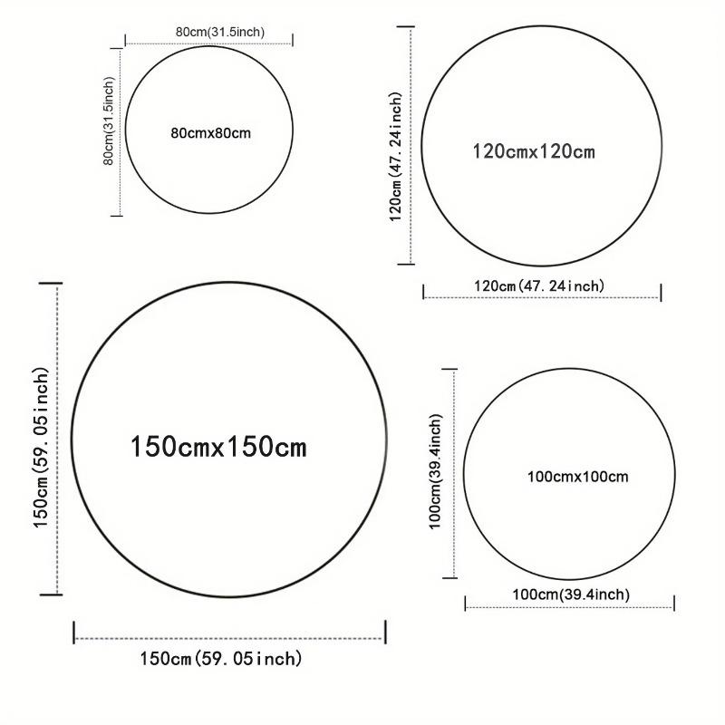 1pc Lion-Shaped Round Non-Slip Carpet - Area Rugs for Bedroom, Living Room, Bathroom, Office - Soft, Non-Shedding, Indoor Floor
