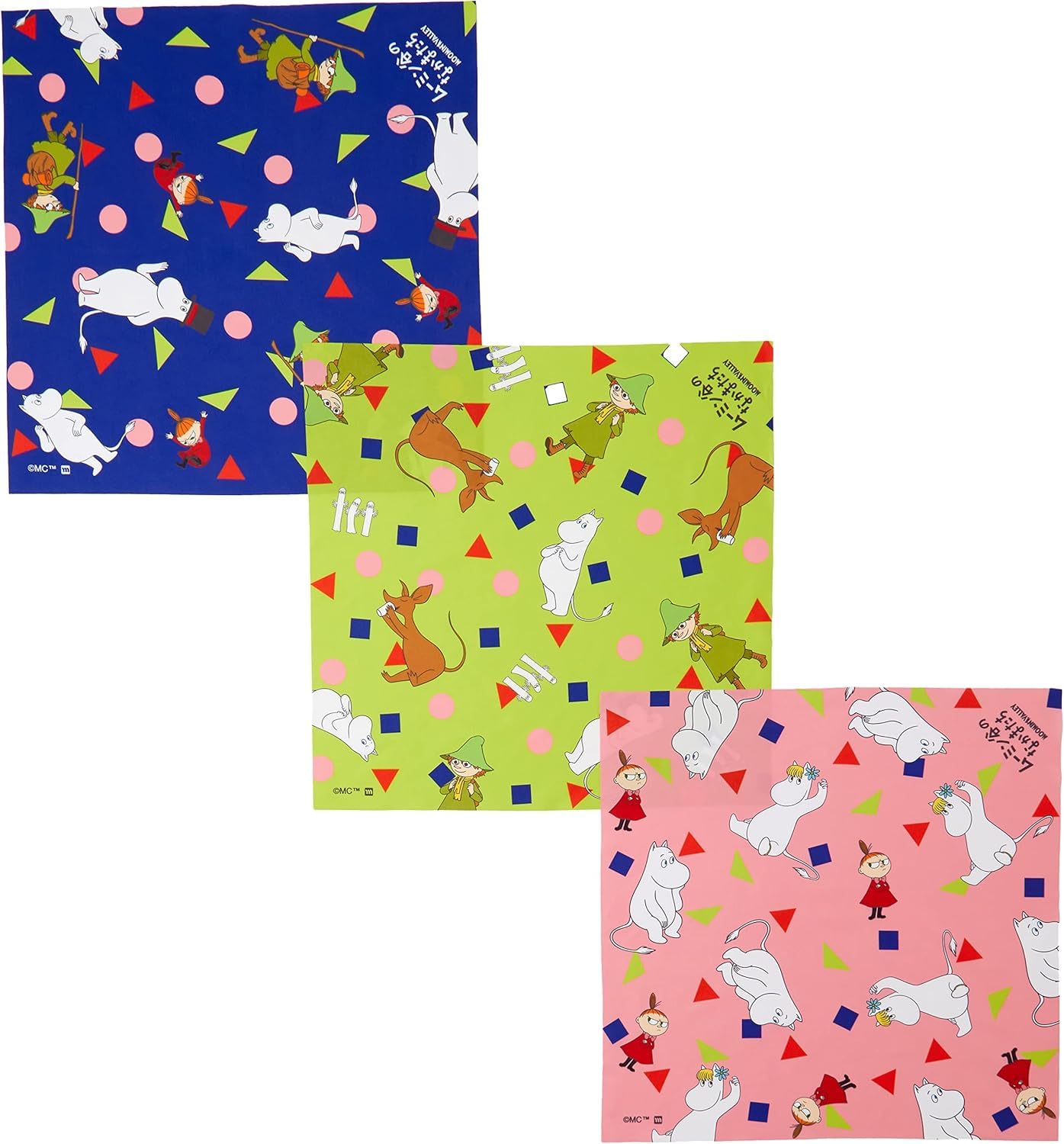 

Marushin Lunch Set of Antibacterial and Moomin Good Days 43 x 43 School Entrance School Entrance Nursery Elementary 1425020400 Cloths, 3, Absorbent,