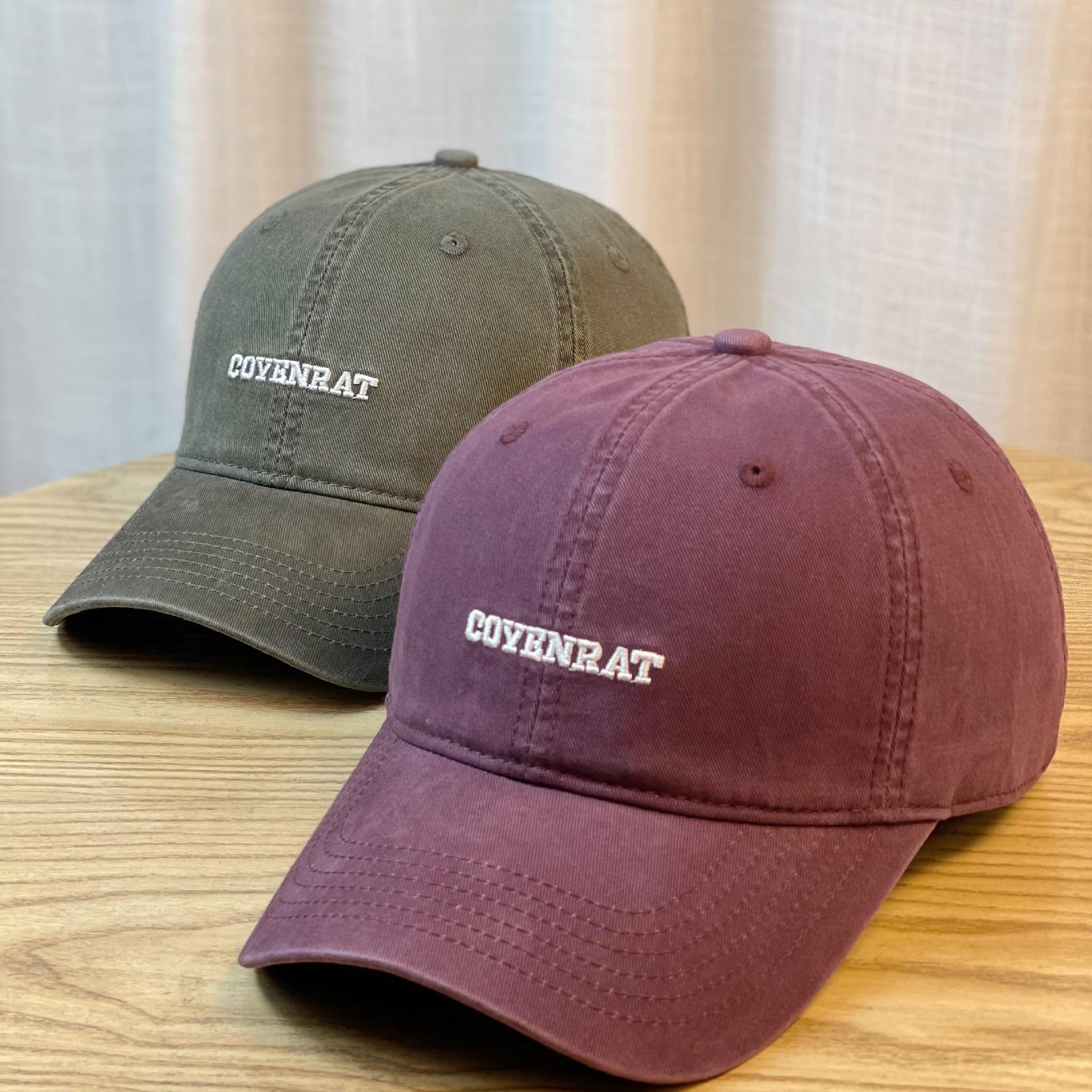 

Embroidered Letter Baseball Cap for Men and Women Fashionable, Simple Versatile Washed Cotton Duckbill Cap 55-59 світло-сірого кольору