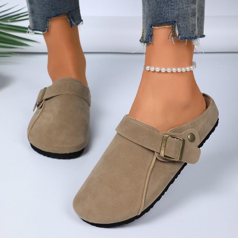 

Large size bag head slippers for women to wear spring and autumn new temperament versatile retro style thick bottom comfortable two slippers 43 верблюд