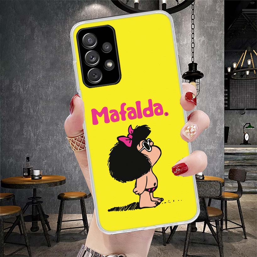Mafalda Cartoon Soft Phone Case For Samsung Galaxy S22 S23 S24 S25 Edge S26 Ultra S20 FE S21 Plus + Fundas Coque Galaxy S20 S21
