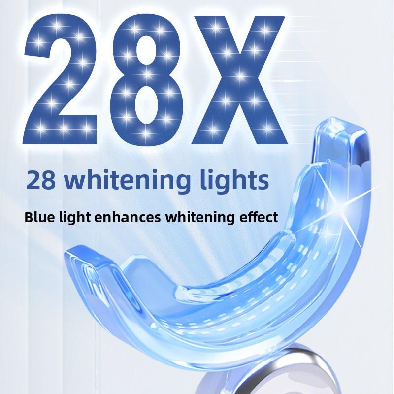 Cavity Teeth 28led Cold Light Whitening Lamp, Household Rechargeable Blue Light Whitening Lamp, Tooth Whitening Lamp