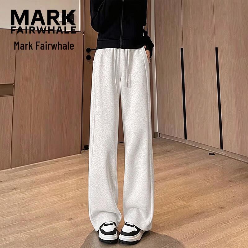 MARK FAIRWHALE Women's High-Waisted Drawstring Straight-Leg Sweatpants