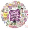 50Pcs/Set Funny Healing Phrase Series 01 Shiny Stickers DIY Fashion Waterproof Doodle Decals Stickers