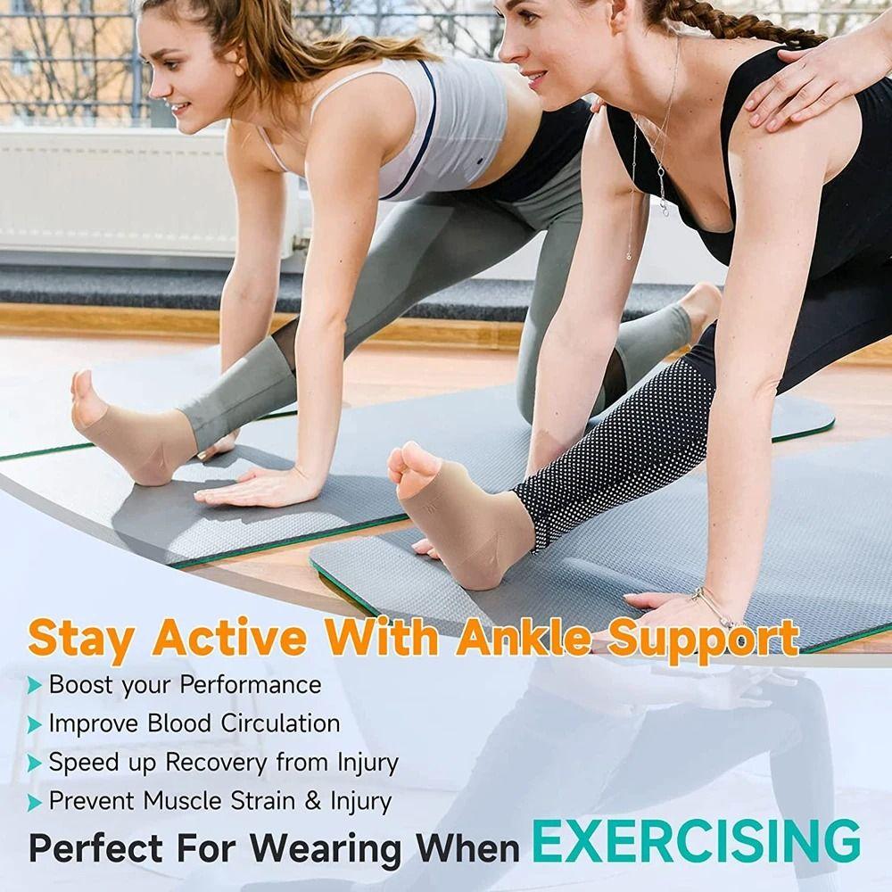 1Pc Elastic Heel Protective Sock Soft Ankle Support Sports Socks Gel Heel Pads  Running