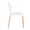 Modern TARCENTO chair white + wooden legs