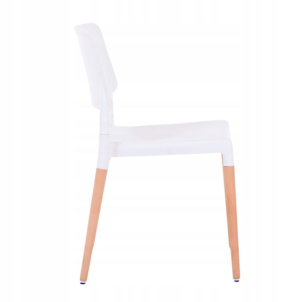 Modern TARCENTO chair white + wooden legs