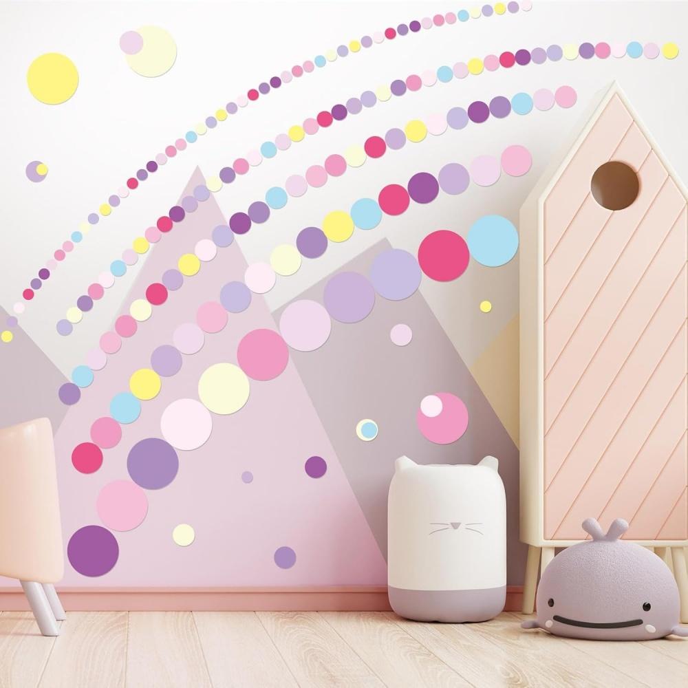 10PCS Wall Stickers for Bedroom Living Room, Polka Dot Wall Decals for Boys and Girls Bedroom Playroom Living Room Decor