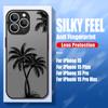 Coconut Tree Case For iPhone 17 15 14 Pro Max Coque iPhone 11 12 13 16 Pro Max Air Luxury Hybrid TPU+PC Hard Back Cover Fundas