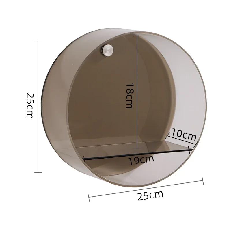 

Acrylic Wall-Mounted Figurine Shelf Blind Box Doll Round Display Stand Circular Wall Shelf for Figurines and Decorations