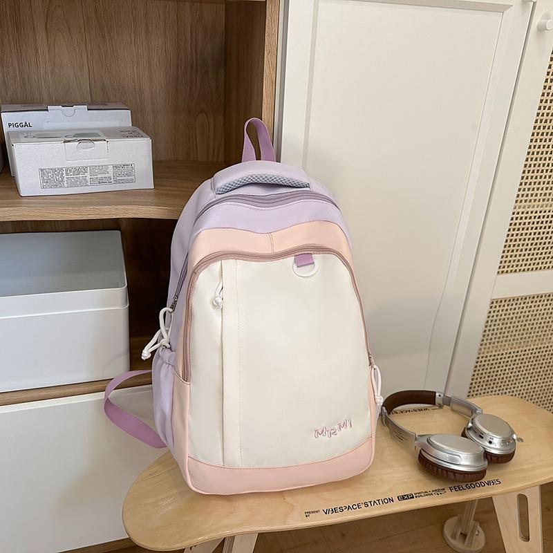School bag 2025 new high school students high value school bag niche cute girl versatile large capacity travel backpack