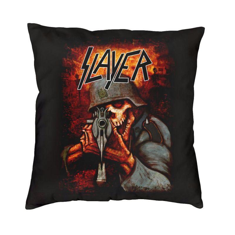 

Modern Heavy Metal Rock Band Slayers Cushion Cover Velvet Pillow Case Living Room Decoration Pillowcase 30cmx30cm