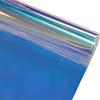 Blue Chameleon Window Film Rainbow Effect Clear Film Holographic PVC Static Cling Film for Home DIY Glass Decoration