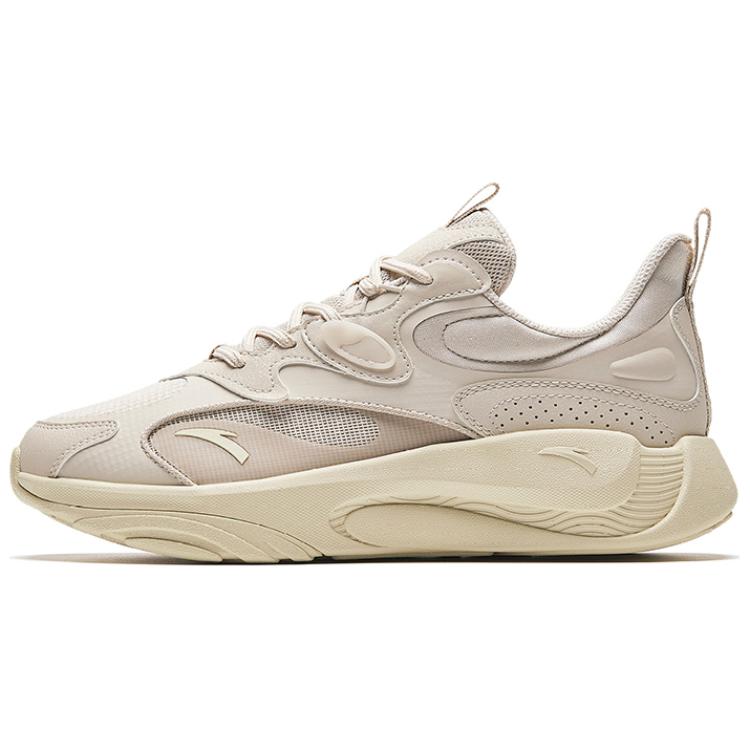 Anta Tide Worship Lifestyle Series Shock Absorbing Non-Slip Low-Top Casual Shoes Women Casual Shoes Beige 922348840-2