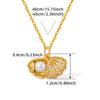 Shell Pendant Necklace for Women Stainless Steel Pearl Necklaces Light Luxury Girls Mother Gold Color Metal Jewelry Party Gift