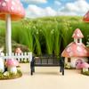 Miniature Bench Models 8.66In Dollhouse Furniture Park Bench Ornaments Lightweight European Style Fairy Garden Decoration
