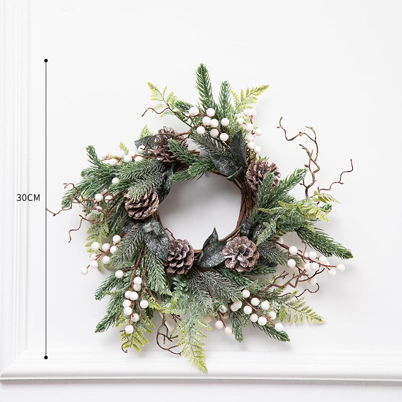 Artificial Christmas vine hanging flowers for wall decoration rattan fake plants leaves garland romantic wedding home decoration