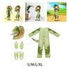 Dino Delight Costume - Kids' Green Jumpsuit for Cosplay and Halloween Fun