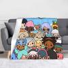 Toca Life World Manage Blanket Fleece BSG Game Cartoon Ultra-Soft Throw Blankets for Bedding Couch Quilt Portable
