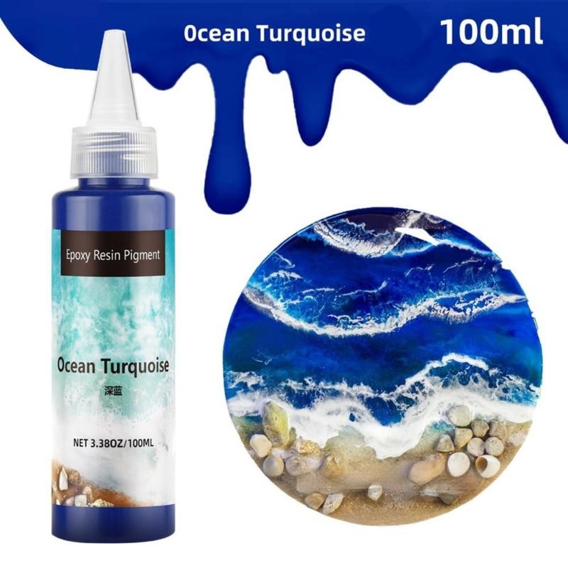 100ml Epoxy Resin Pigment Set with Colors High Concentration Opaque Resin Dye for UV Resin Crafts and Cell Effects