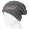 Unisex Warm Winter Hat Fashion Wheat Embroidered Knitted Hat Men & Women Add Fur Lined Thick Ski Beanie Bonnet Cap