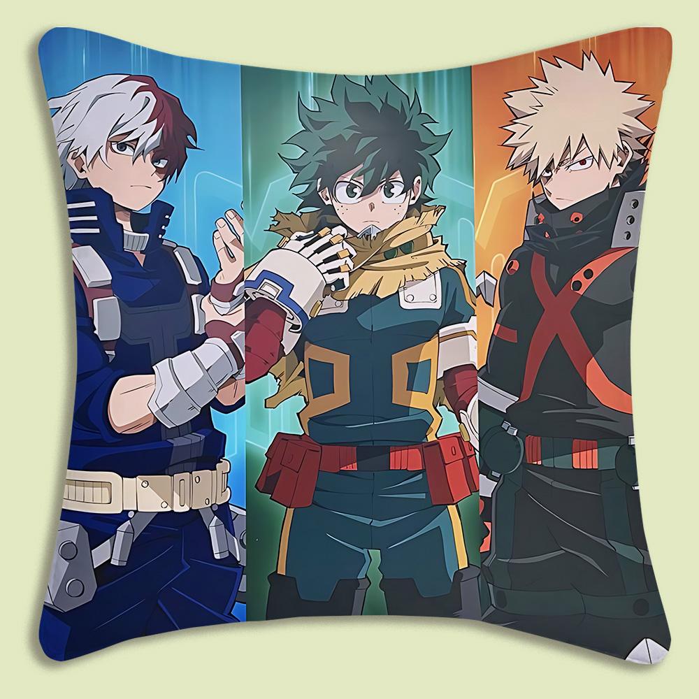 Anime Hunter x Hunter Pillow Covers Cartoon Sofa Decorative Home Doublesided Printing Short Plush Cute Cushion Cover